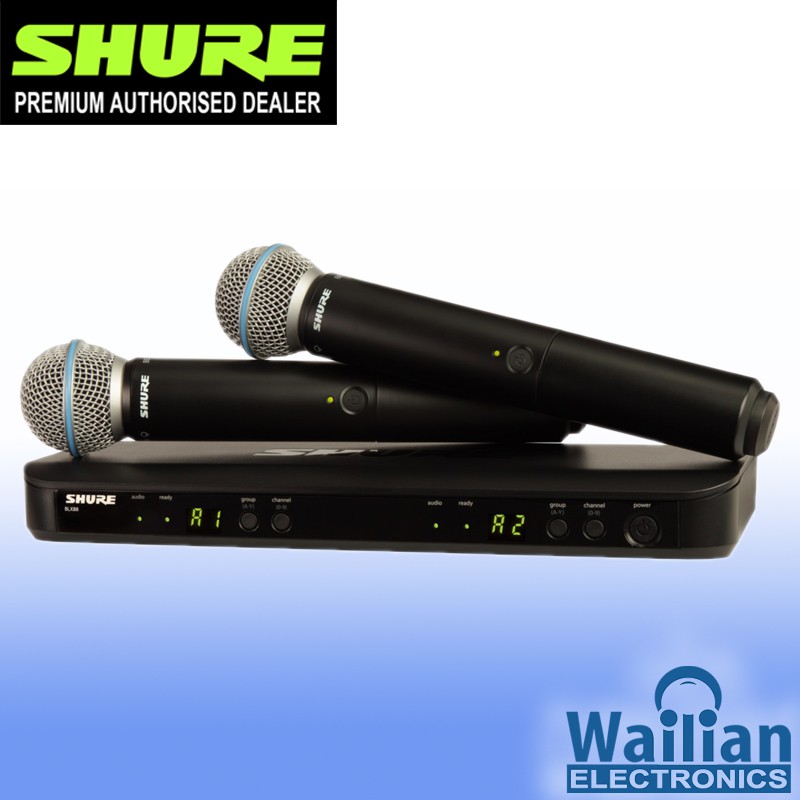 Shure BLX288/B58 Dual Channel Handheld Wireless System with Shure ...