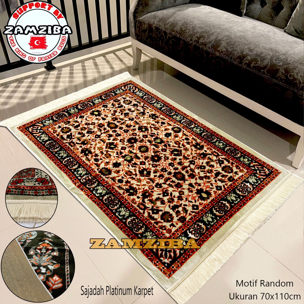 Sejadah Thick Sajadah Turkish Prayer Mat Super Platinum Carpet Adult Size Thick Prayer Mat