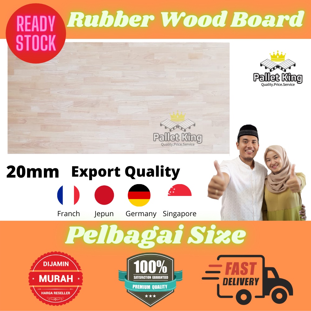Rubber Wood Board 20mm Rubber Wood RubberWood Table Top Kayu