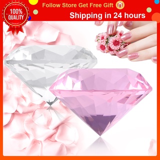 Pink 10pcs/pack 8*10mm rectangle Ice transparent candy color artificial nail  crystal for nail art design nail decoration big rhinestones nail charms