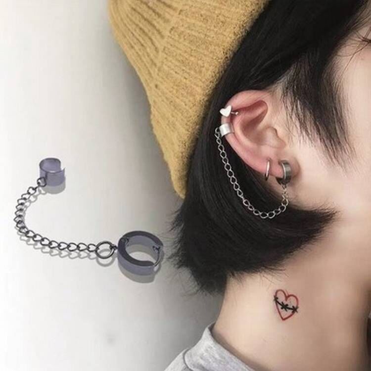 Punk chain online earrings