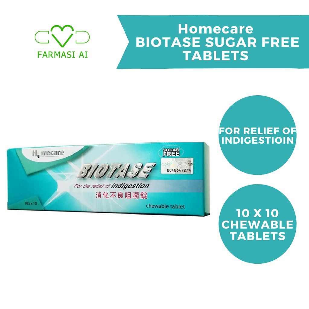 YSP Biotase Sugar-Free Chewable Tablets 1 strips (10S) (Exp: 03/2023 ...
