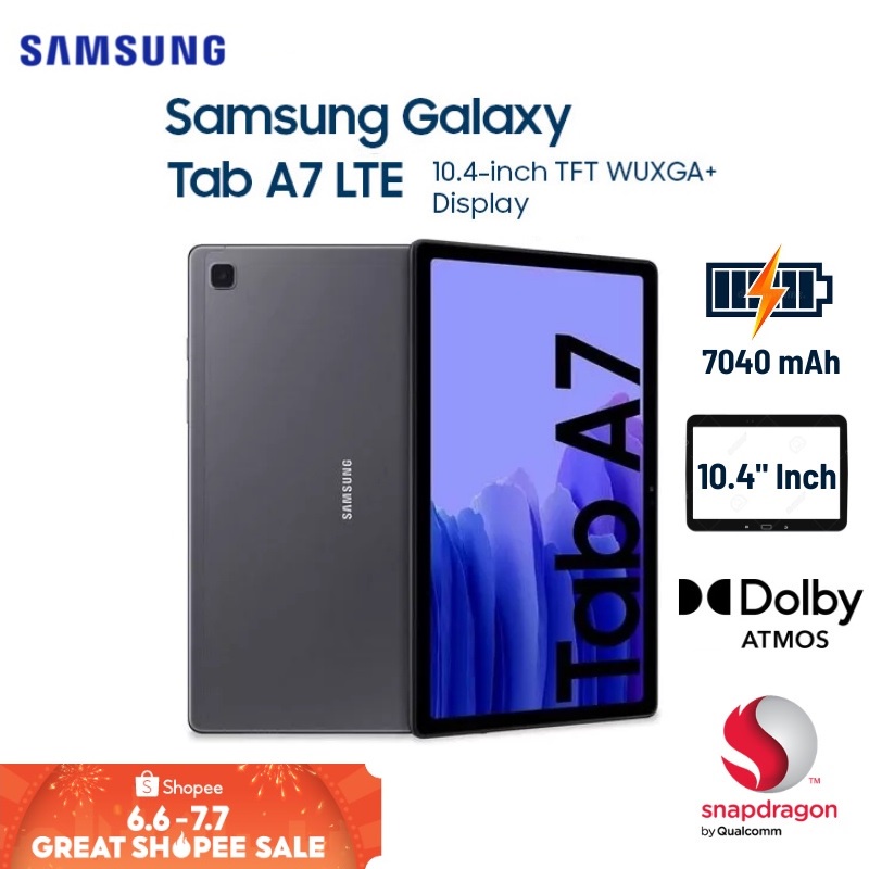 Samsung Tab A7 (2020) WIFI+4G LTE/ Tablet T509 (32GB 3GB) Snapdragon ...