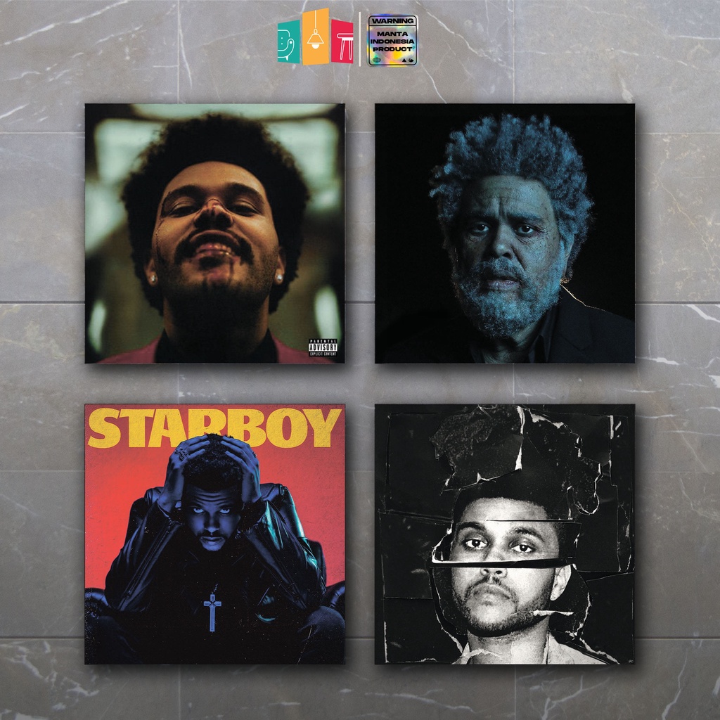 KAYU Manta - 20x 20cm Wall Hanging Words Poster Wood THE WEEKND ALBUM Room Room Decoration