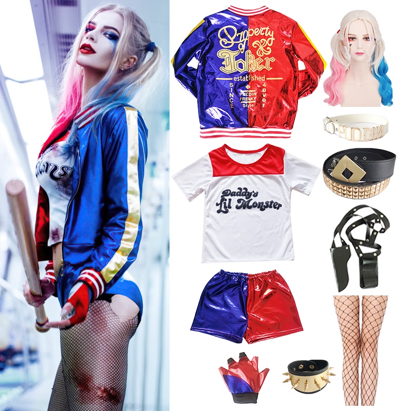 Harley Quinn Suicide Squad Costume Set Shorts For Baby Girls