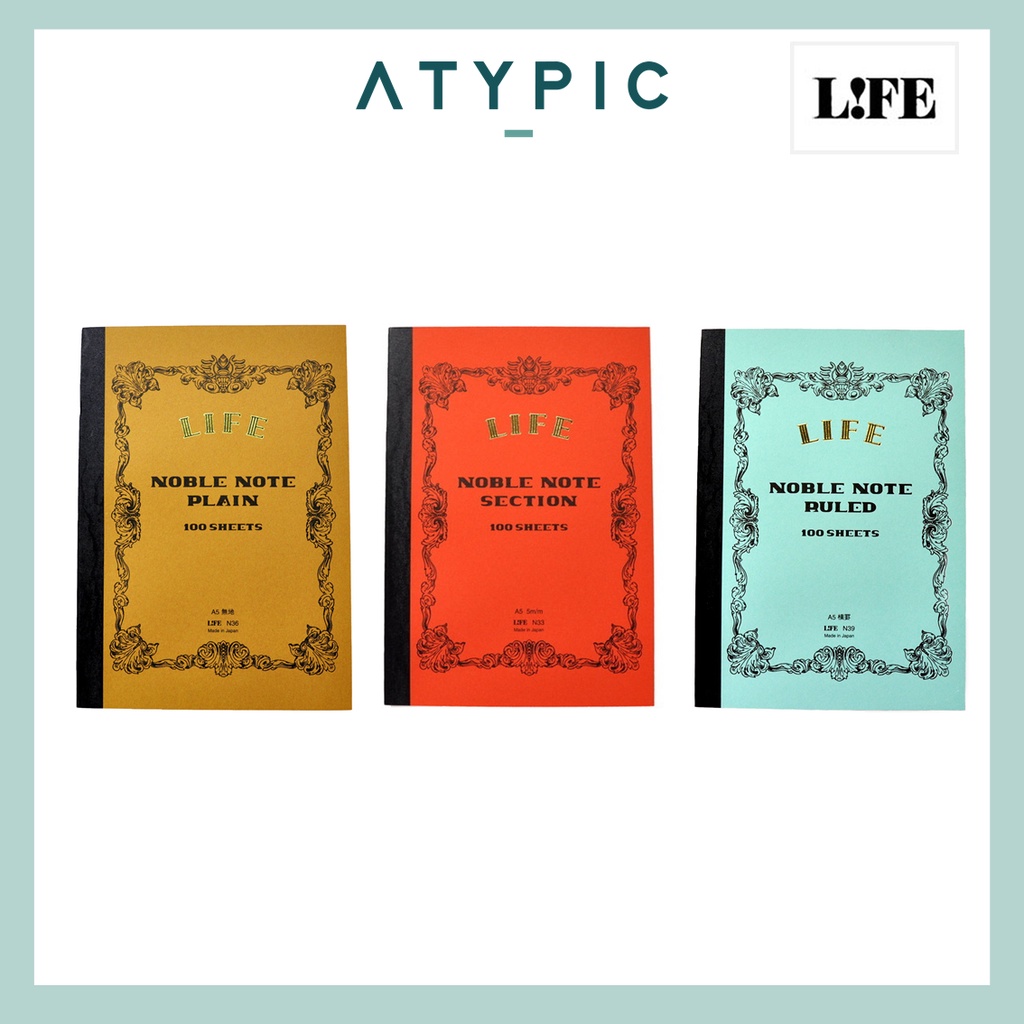 Life Noble Notebook - A5 (Plain/Grid/Horizontal) | Shopee Singapore