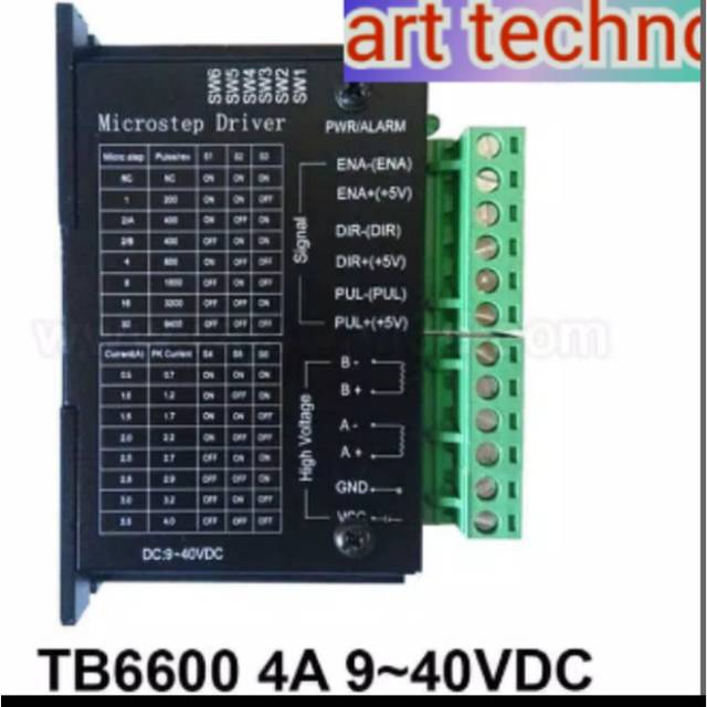 TB6600 BLACK stepper motor Driver nema Controller 4A 9~40V cnc Arduino ...