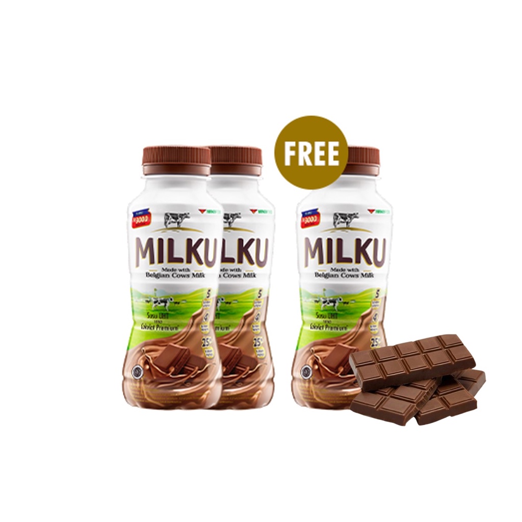 Milku Susu UHT Coklat Premium 200 ml x3 - Gambar 2