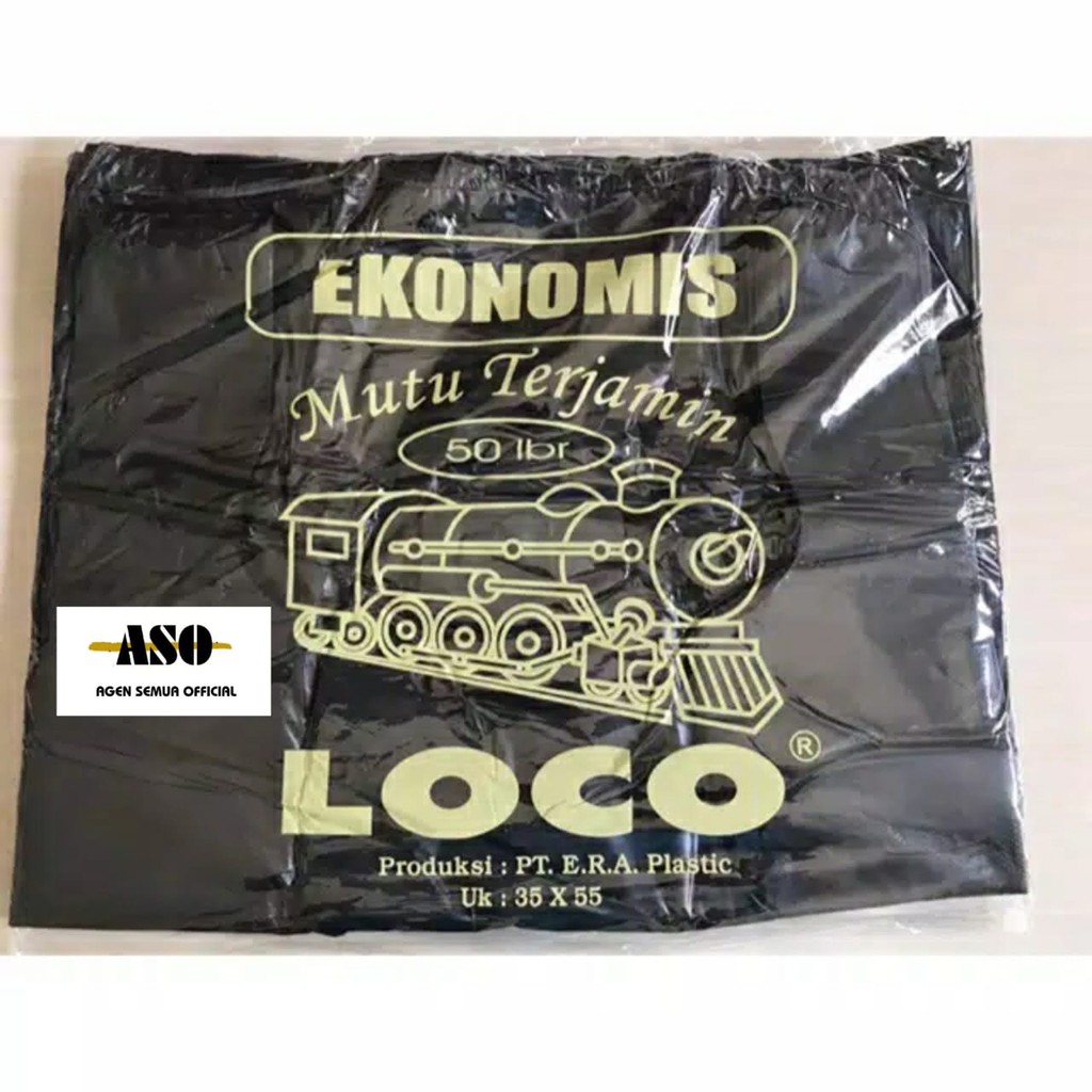 kantong plastik kresek LOCO ekonomis Hitam uk 17 24 28 35 (isi 50 pc) PROMO !!!! - Gambar 2
