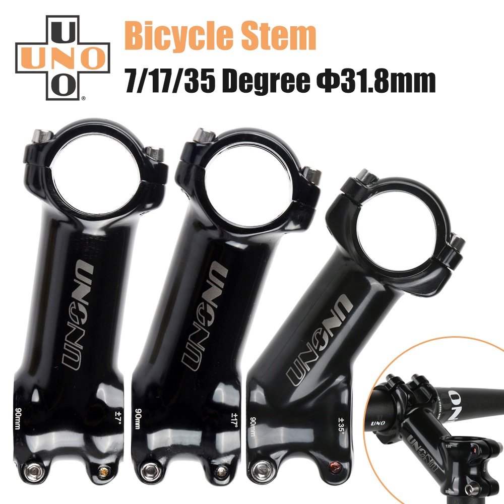 UNO 7/17/35 Degree Aluminum Riser UNO Stem Bicycle Handlebar Stem 31 ...