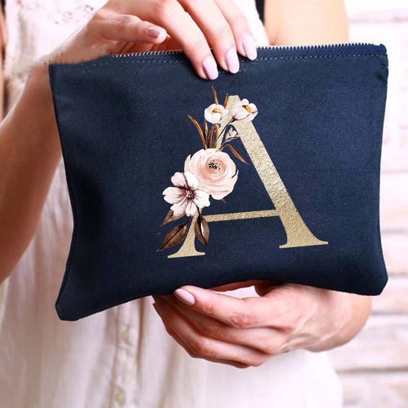 Bridesmaid Makeup Bag Letter Print Travel Bag Female Beauty Toiletry ...