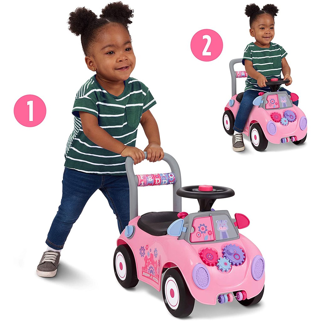 Radio Flyer Busy Buggy Sit to Stand Ride On Walker (Pink) Shopee