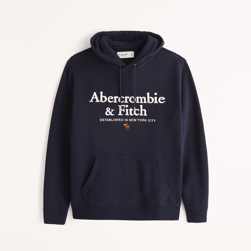 Abercrombie logo hoodie sale