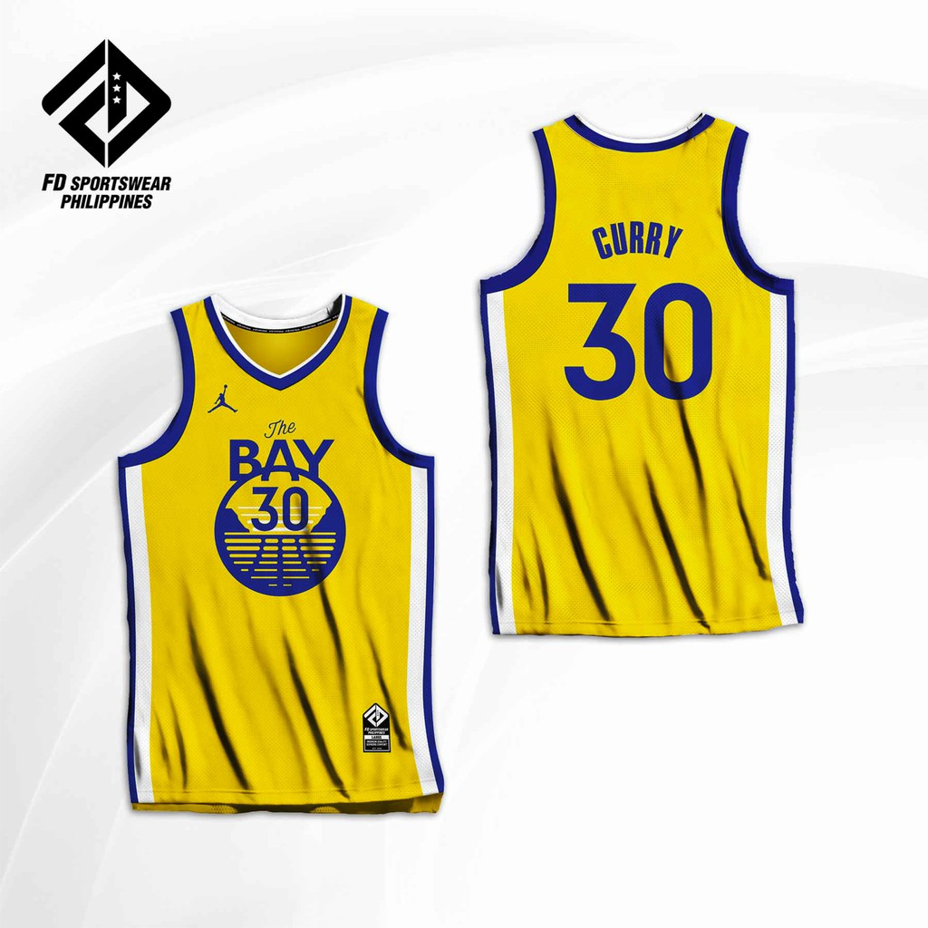 STEPHEN CURRY GSW THE BAY JORDAN STATEMENT 20202021 CITY EDITION FULL SUBLIMATED JERSEY