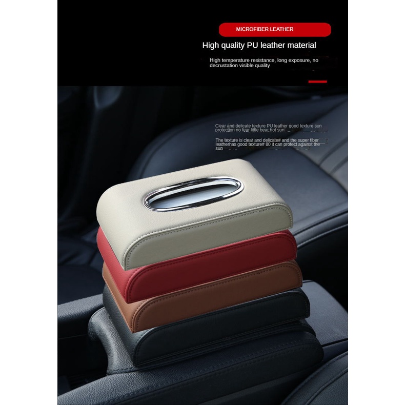 Mitsubishi Car High Grade Leather Storage Tissue Box For Kuda Lancer ...