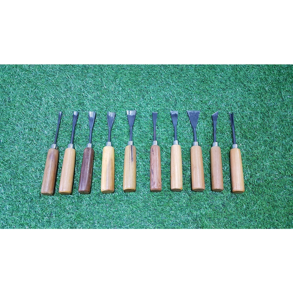 Bonsai Chisel Set And Short Rolled Wood Chisels (Set Of 10 Trees