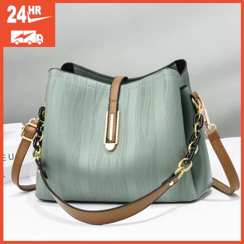2022 Summer New Style Korean Version Fashion Underarm Bucket Bag Textured Shoulder