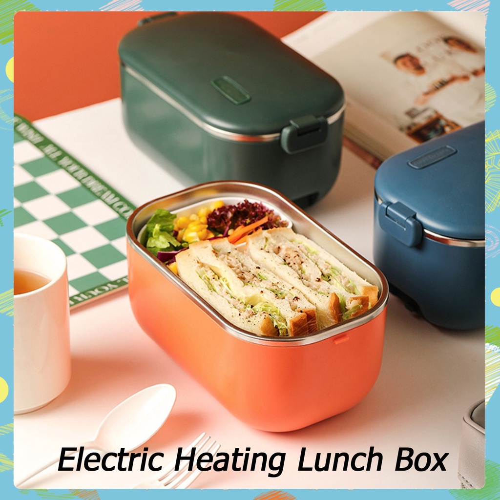 Electric Heating Lunch Box Stainless Steel No Water Injection Heated