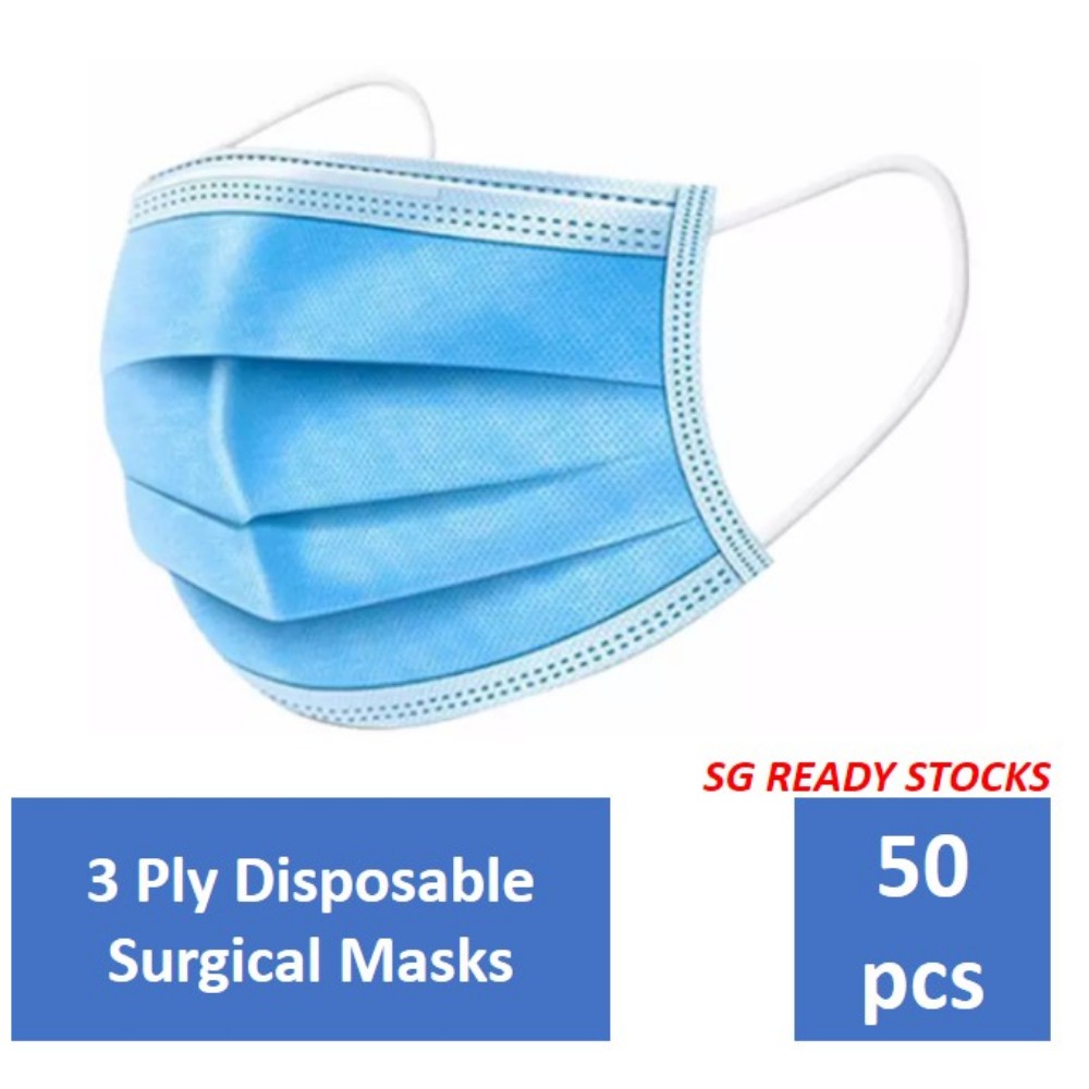 [Ready SG Stocks] 3-Ply Disposable Earloop Surgical Masks (50 pcs ...