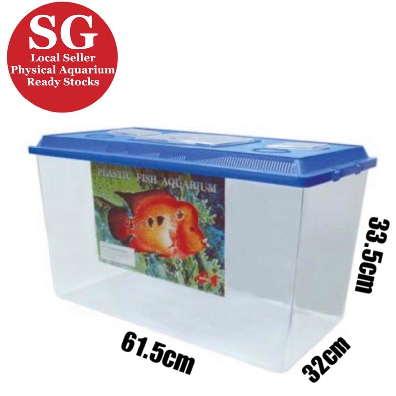 Guppy Plastic Fish Aquarium Plastic Tank Fish Tank 600MM Features Aquarium 600mm Plastic Tank 58 liters Shopee Singapore