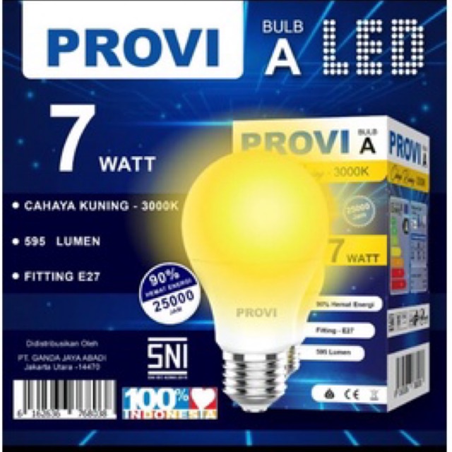 Provi 7w 7watt 7 watt Warmwhite Yellow Decorative Led Light Bulb 1 year ...