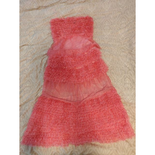 Forward Pink Single-Line Dress Layered Drape | Shopee Singapore