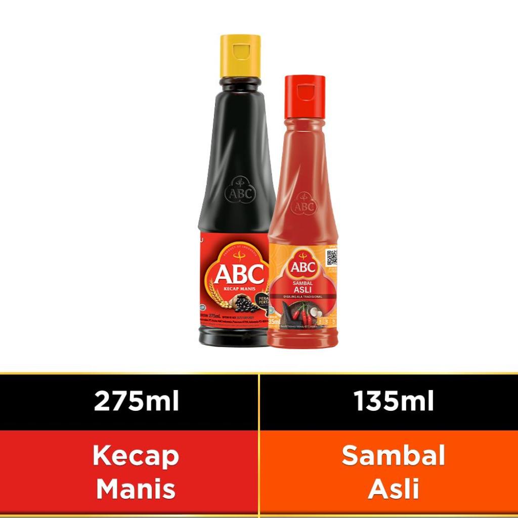 ABC Saus Sambal Asli 135ml & Kecap Manis 275ml - Bundling