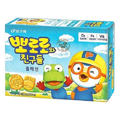 BINGGRAE Pororo Cookie Plain 65g [Korea] | Shopee Singapore