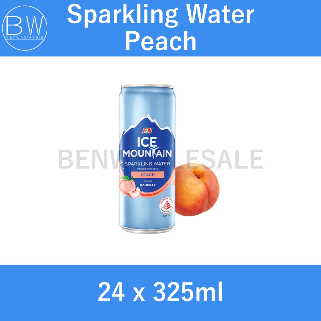 Ice Mountain Sparkling Water Can (Lemon/Peach/Grapefruit) (24 x 325ml