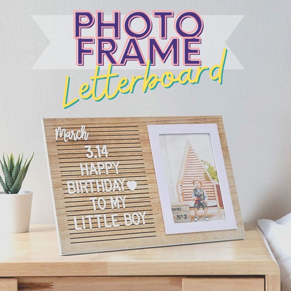 Photo Frame Message Board (Wood)