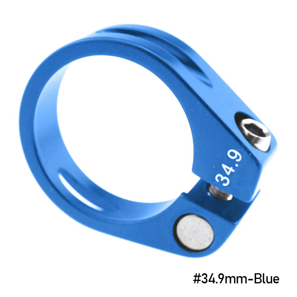 Dilwe Bike Seat Post Clamp, Metal Ultralight Bicycle Lock Seat Clamp  Cycling Part Seatpost Clip34 9mm Blue