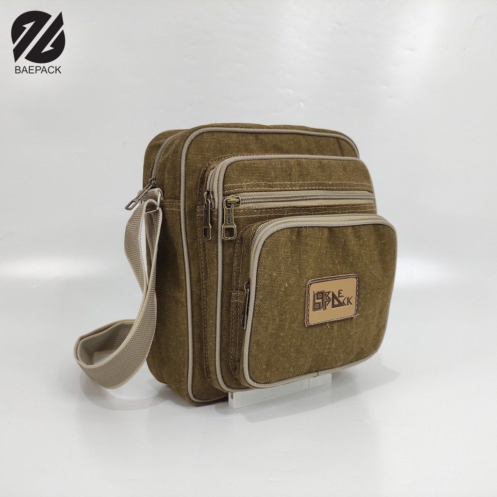 Volker Caramel Men's Canvas Sling Bag Original Baepack/Men's And