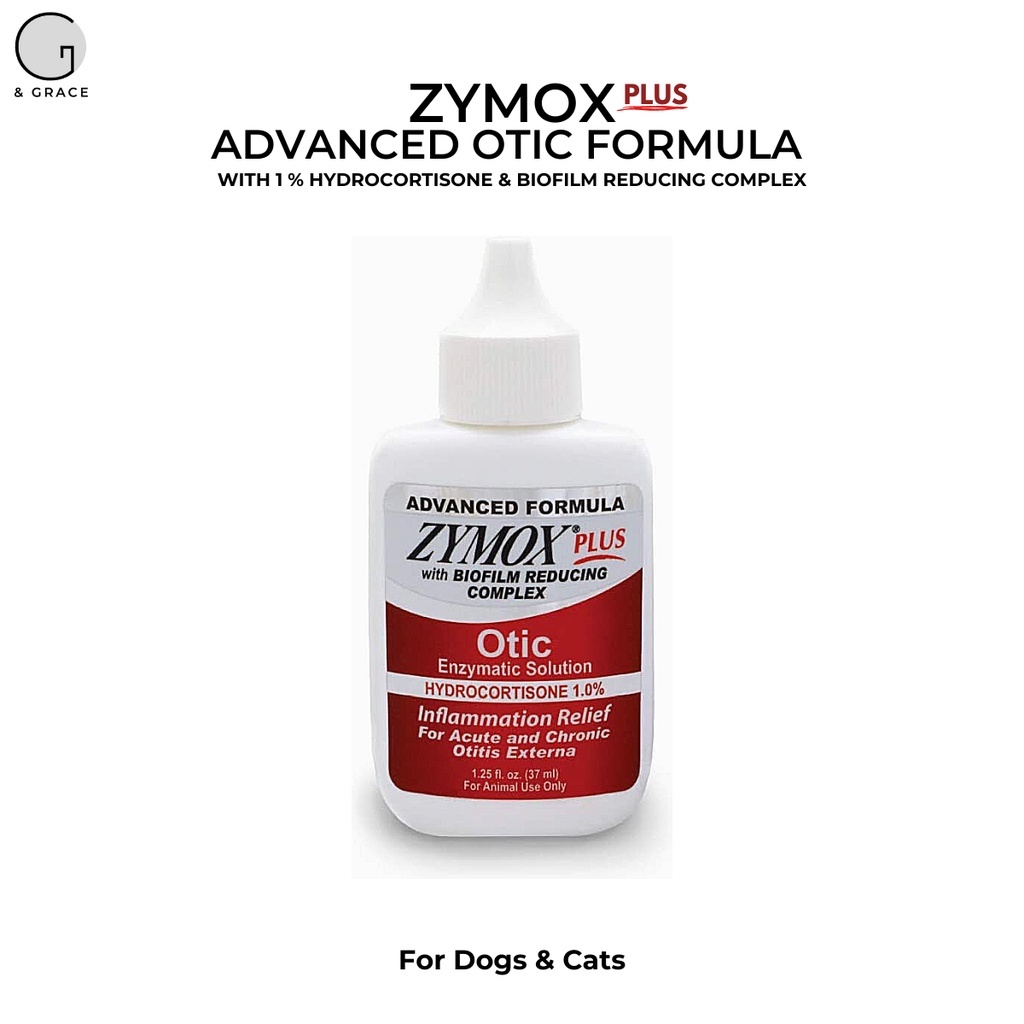 Zymox PLUS Advanced Otic Formula Enzymatic Ear Solution for Dog & Cat