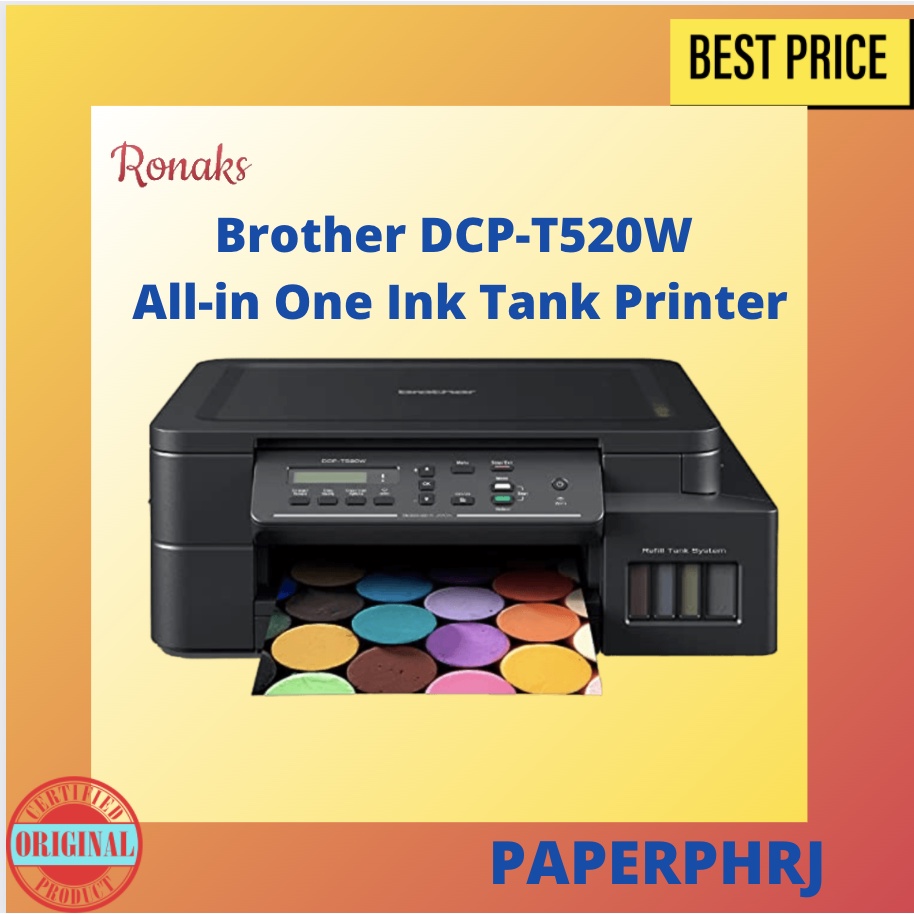 Brother DCP-T520W All-in One Ink Tank Refill System Printer with Built ...