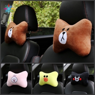 Car Neck Pillow Corgi Butt Shaped Car Seat Neck Pillow Auto Headrest Cushion  Back Cushion Car Pillow Plush Toy Brown 