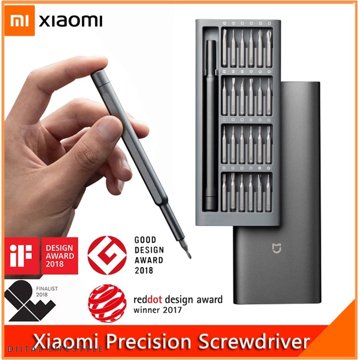 Xiaomi Mijia Screwdriver Set 24 in 1 Precision Screw Driver Bits Magnetic Aluminum Alloy Mobile Phone Repair Hand Tools