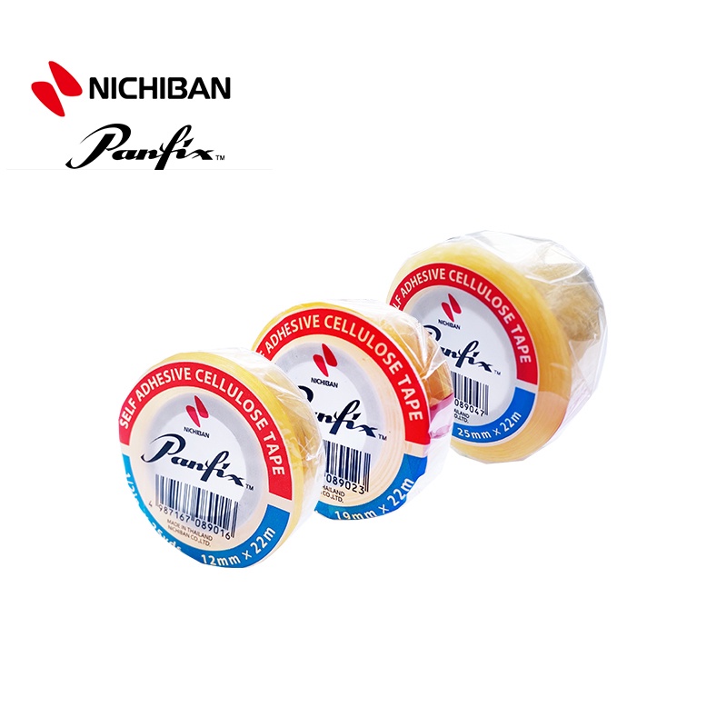 PANFIX SELF ADHESIVE CELLULOSE TAPE, 12mm, 19mm, 25mm x 25yards (small ...