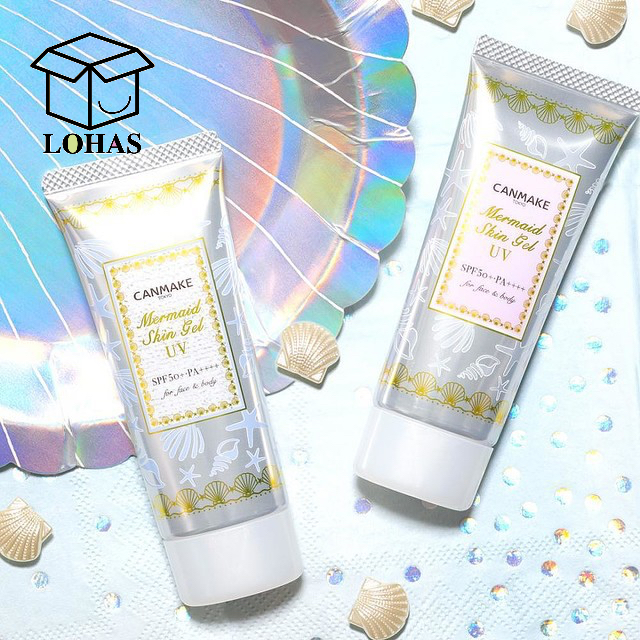 CANMAKE Tokyo Mermaid UV Skin Gel SPF50+ PA++++ #01 CLEAR - 40g (Pack Of 2) US Seller