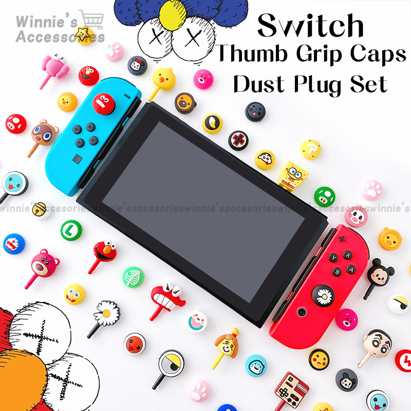 Switch Thumb Grip Caps Dust Plug For Nintendo Switch Lite Cute