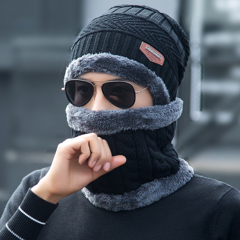 Hat male winter knitted wool hat Korean version of the bicycle to keep warm young men s cotton cap Shopee Singapore