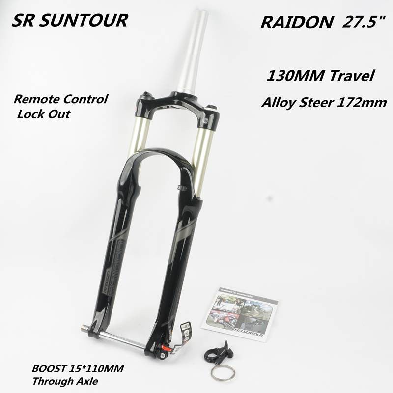 SR SUNTOUR RAIDON Boost 15*110 Through Axle Bicycle Fork 27.5" 130mm