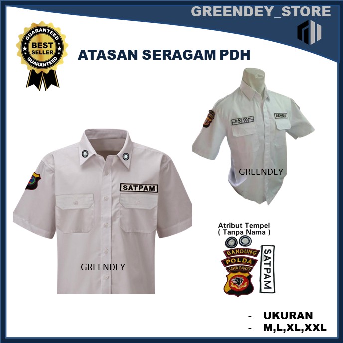 PUTIH Pdh SECURITY Uniform PDH SECURITY White SECURITY SECURITY Top PDH ...