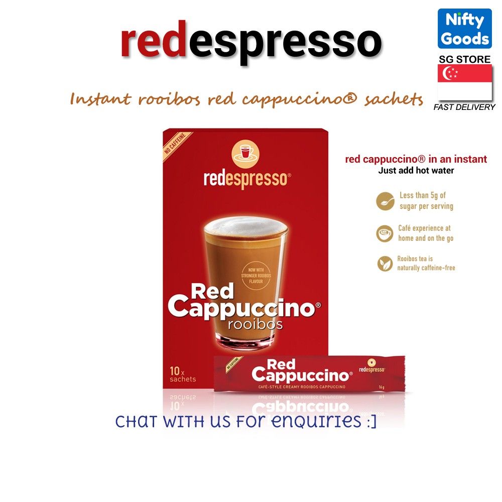 💗 Redespresso instant rooibos red cappuccino® sachets Shopee Singapore