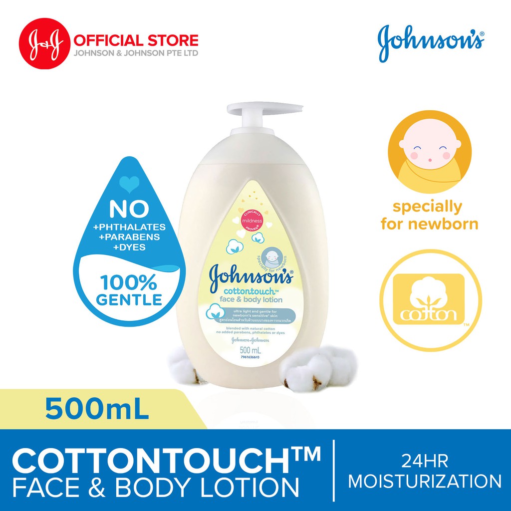 Johnson's Baby Cottontouch Face And Body Lotion Blended With Natural