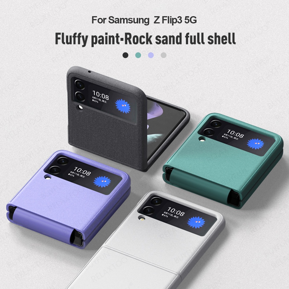 For Samsung Galaxy Z Flip 3 5G Case Hinge Full Protection Ultra Thin Shockproof Hard PC Phone Cover for Samsung Z Flip3