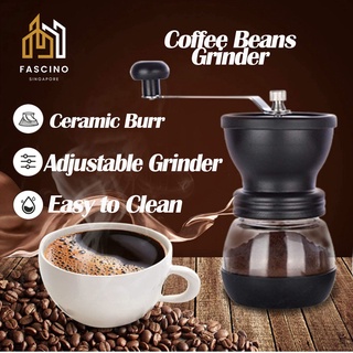 1pc Manual Coffee Bean Grinder Stainless Steel Hand Coffee Mill Ceramic Burr  for Drip Coffee, Espresso, French Press, Turkish Brew, coffee gift
