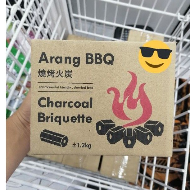 🤓Ready stock😎E😜Charcoal briquette Charcoal BBQ 1.2kg🤪 😚Buy 3 Sets Can