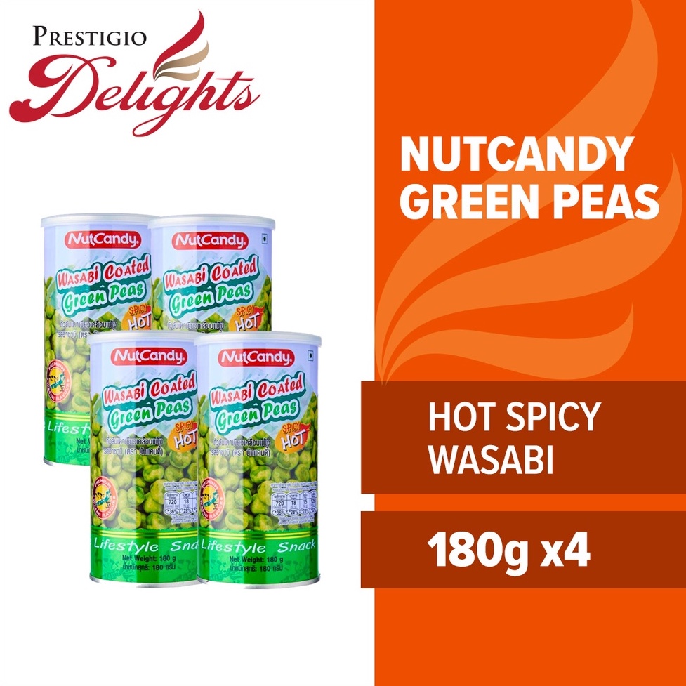 Nut Candy Hot Spicy Wasabi Green Peas 180g Bundle of 4 Shopee Singapore