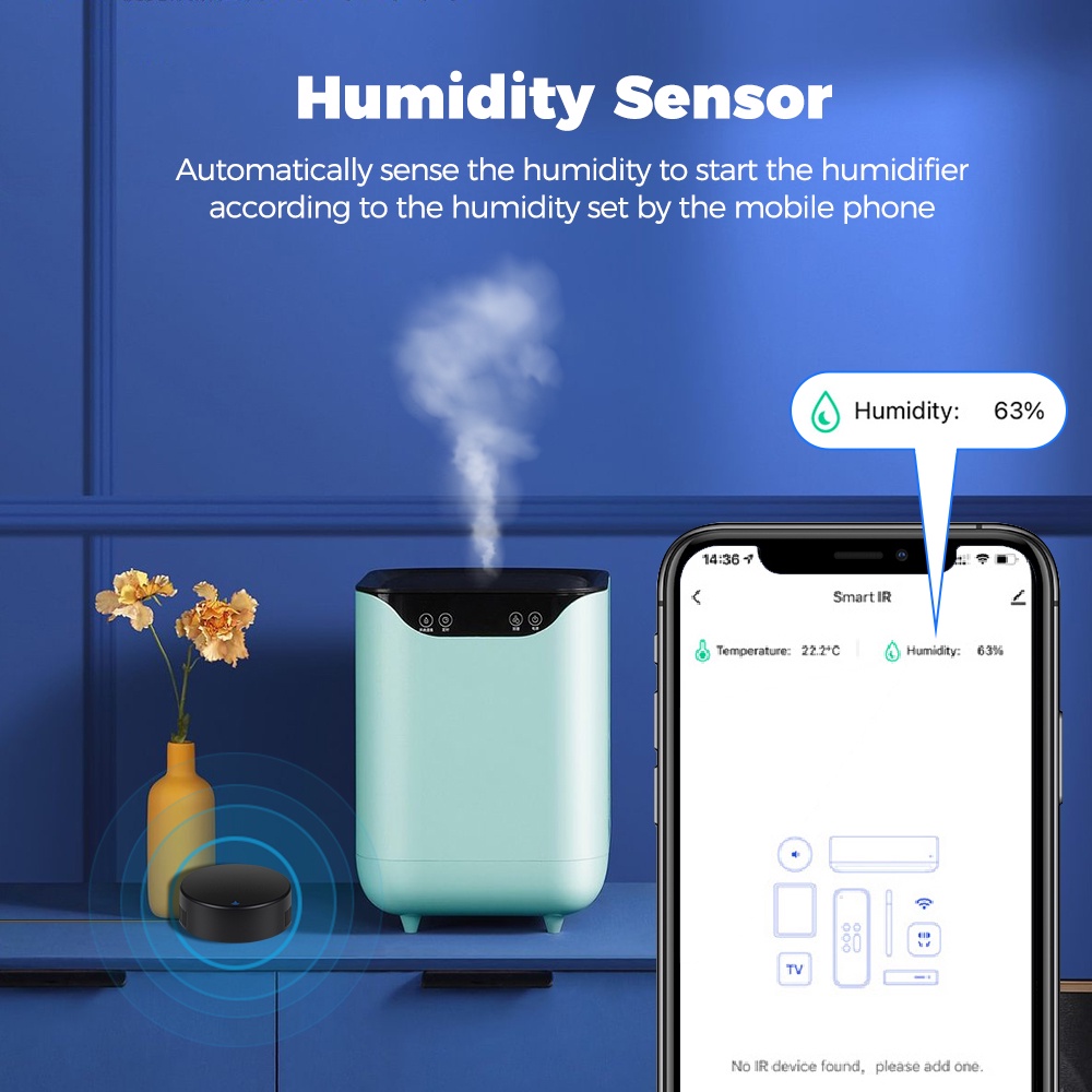 SMATRUL Tuya Smart Wifi IR Remote Control Universal Temperature ...
