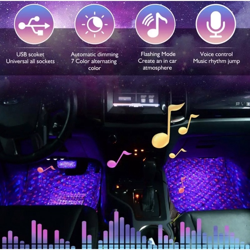 [SG LOCAL SELLER] Starlight effect leg room led Interchanging legroom ...